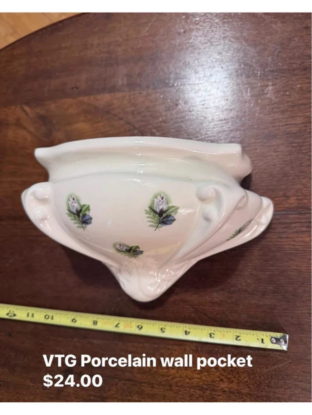 Vintage Porcelain wall pocket